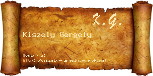 Kiszely Gergely névjegykártya